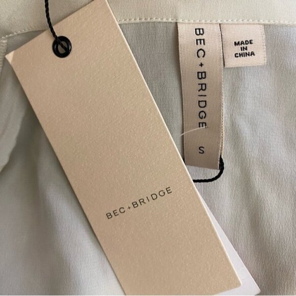 NEW BEC & BRIDGE Longline Riptide Green Ombre Silk Top Size Small - Picture 7 of 8